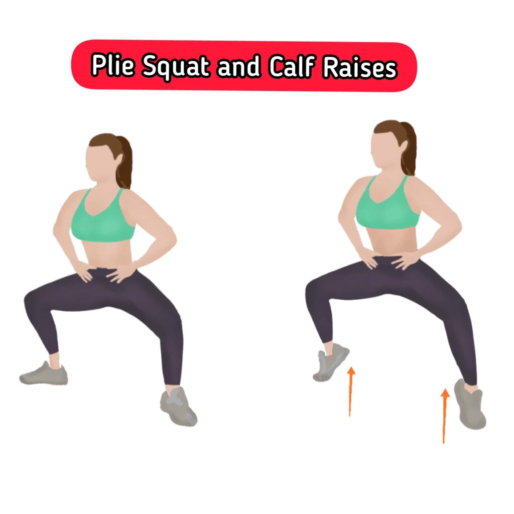 Plie Squat and Calf Raise for thighs fat - sharpmuscle