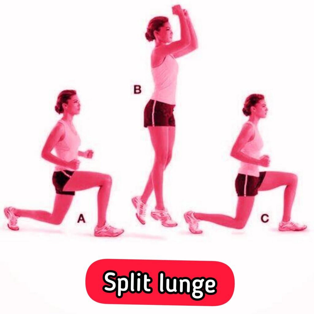 Split lunge for thighs fat - sharpmuscle